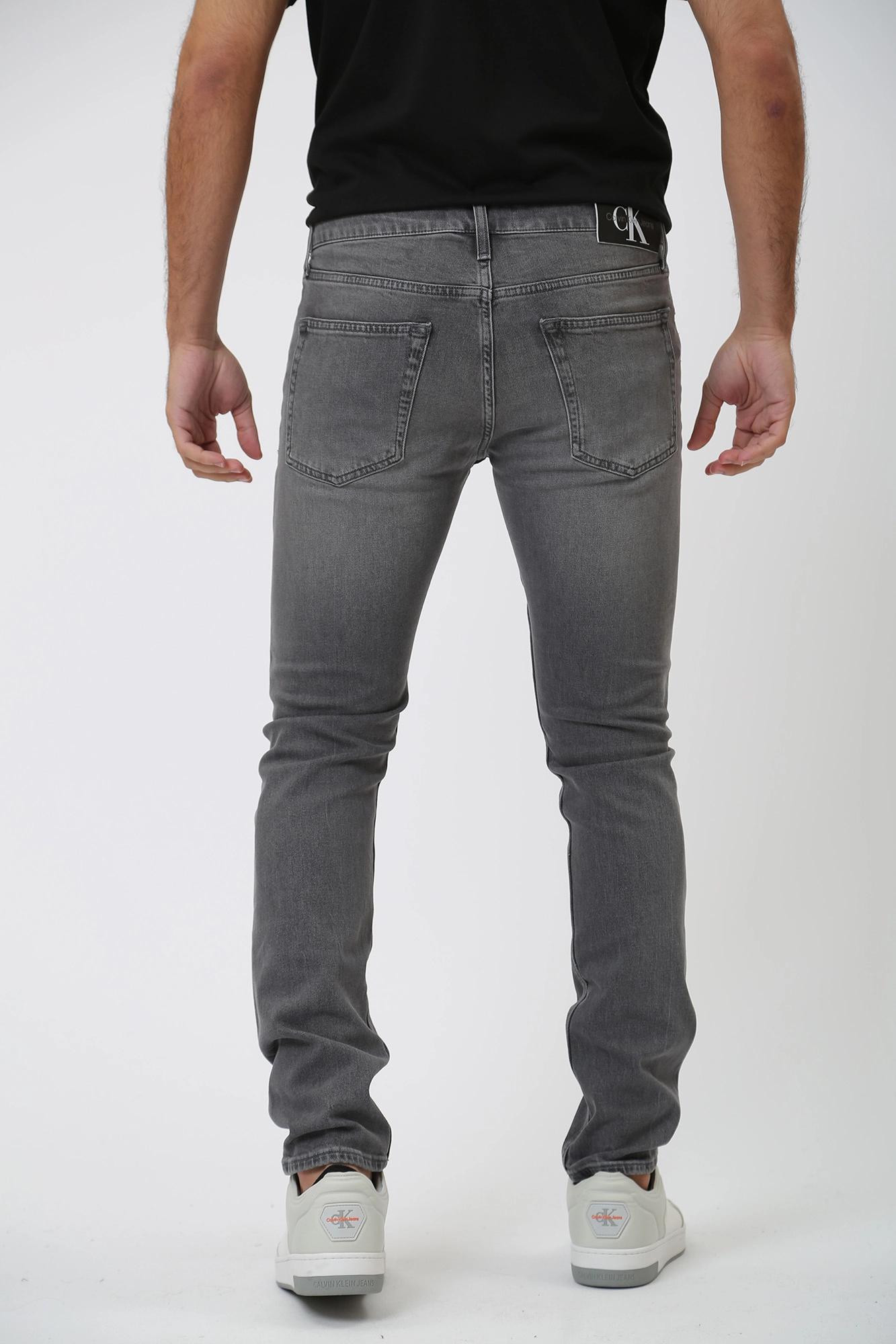 Calvin klein men's jeans grey clearance
