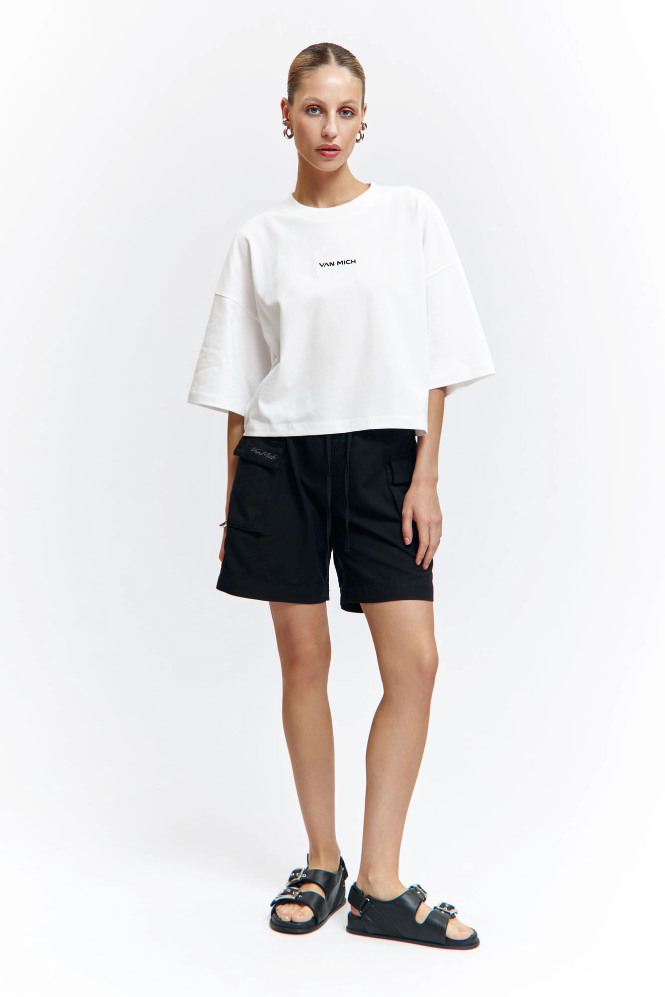 VW-OMA-55-443 шорты льняные van mich 