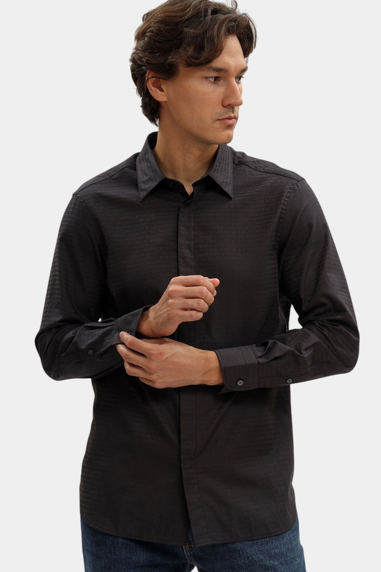 EM003755_ AF18123 Рубашка Emporio Armani Черный