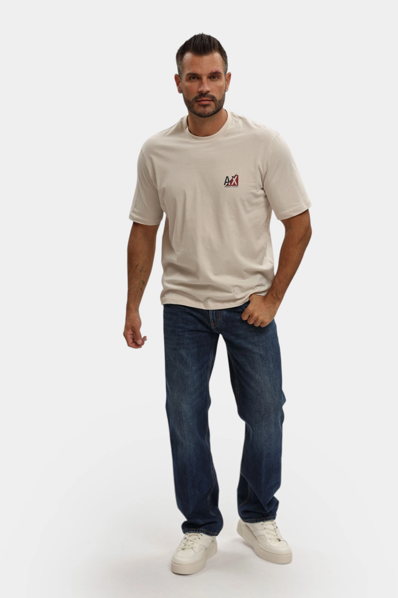 XM001451_AF10356 Футболка Armani Exchange Бежевый