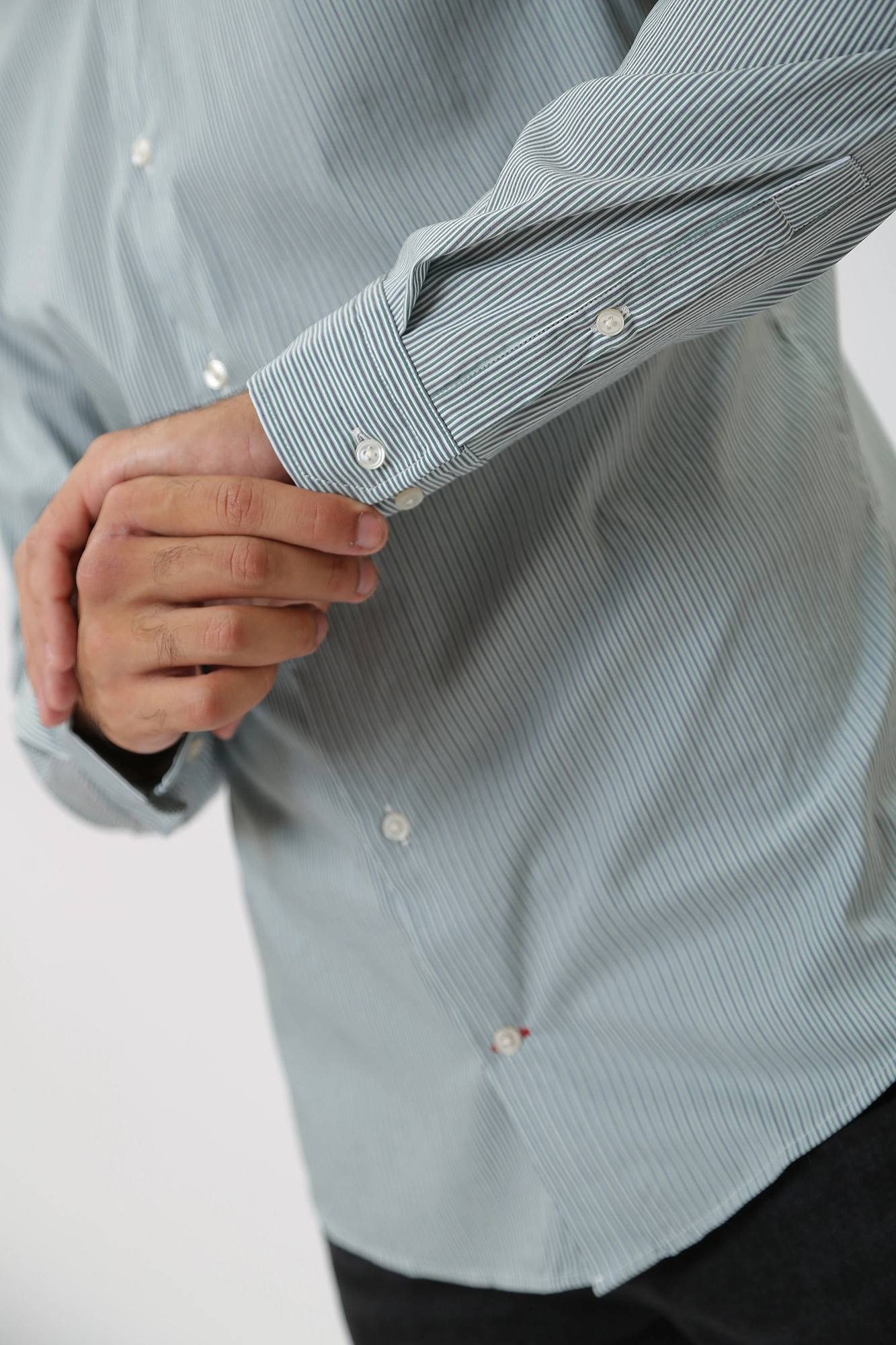 30038636_10016543 Сорочка д/р Strellson Зеленый