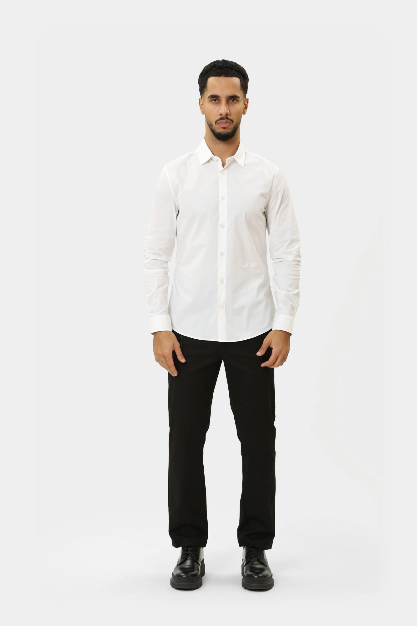 PBMS0419 Сорочка д/р Bikkembergs Белый