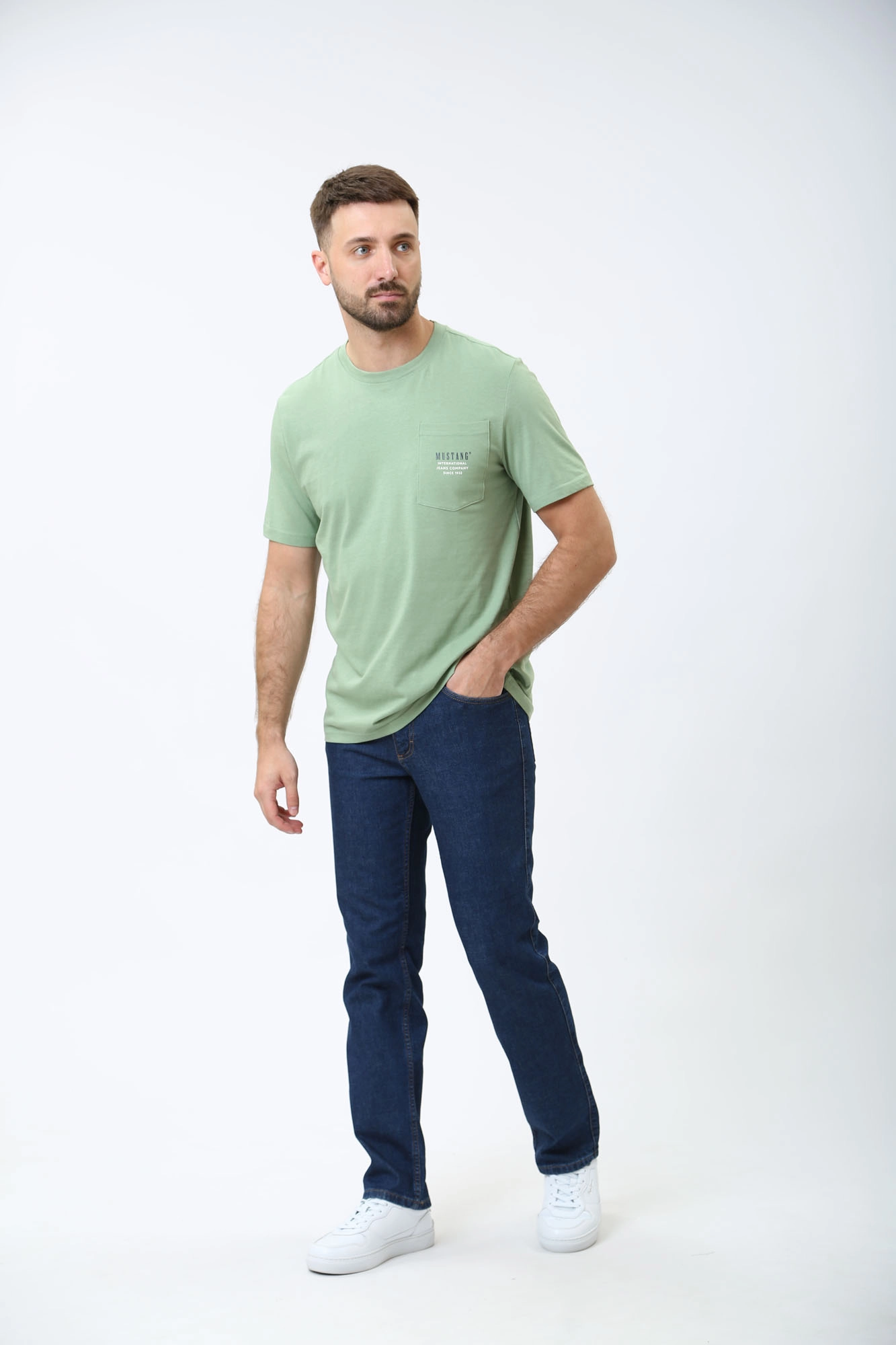 1014941 Футболка Mustang Зеленый