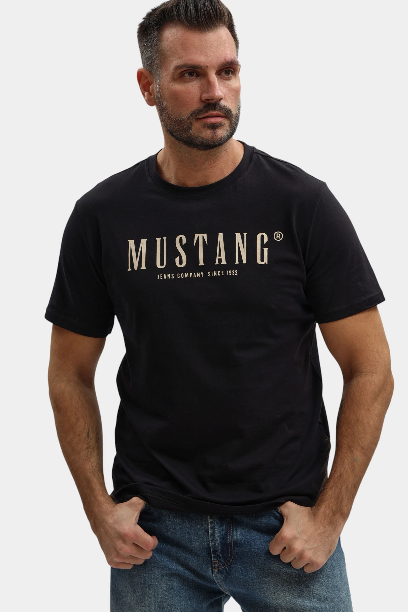 1017378 Футболка Mustang Черный