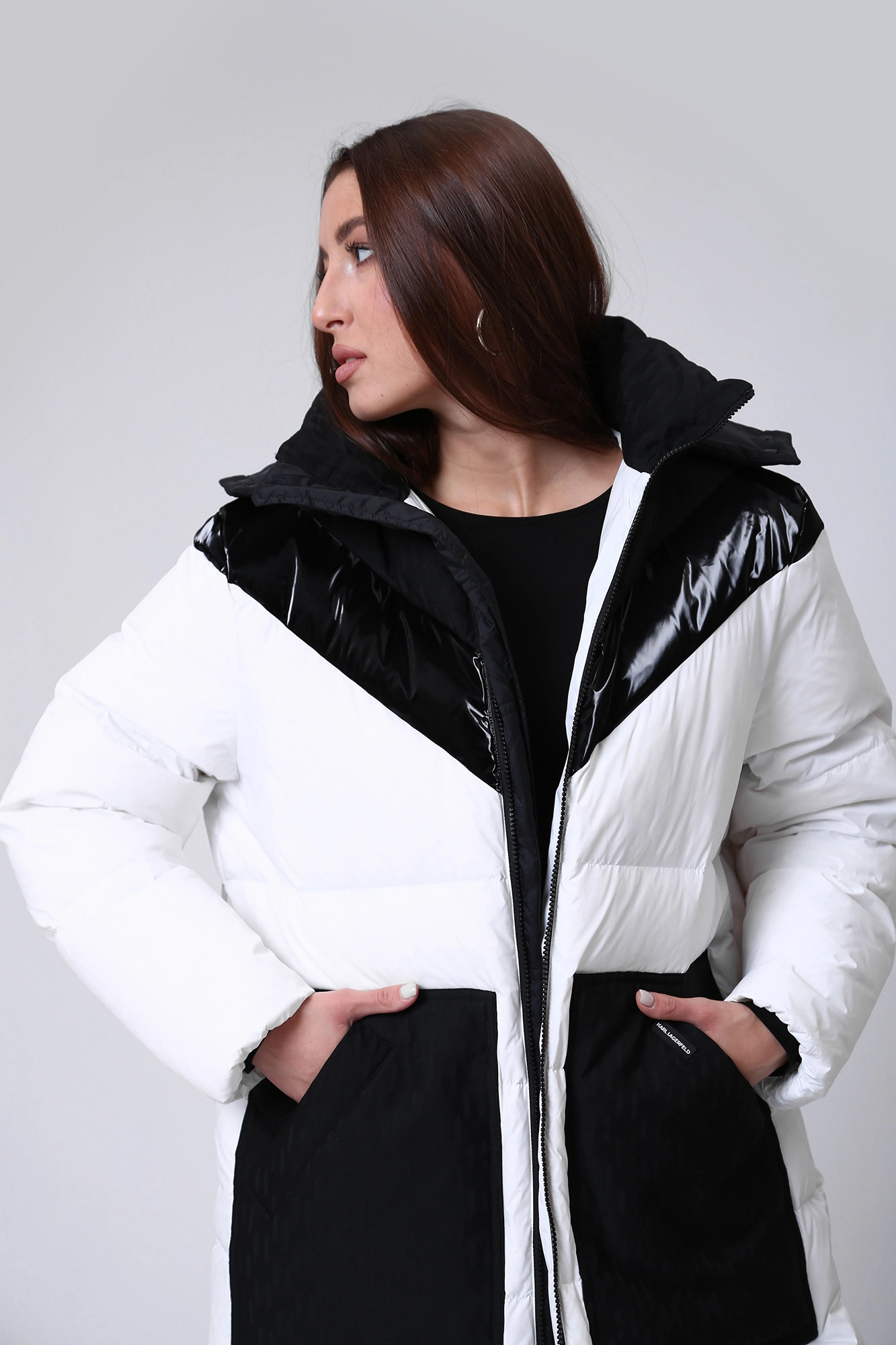 226W1505 куртка пуховая karl lagerfeld 
