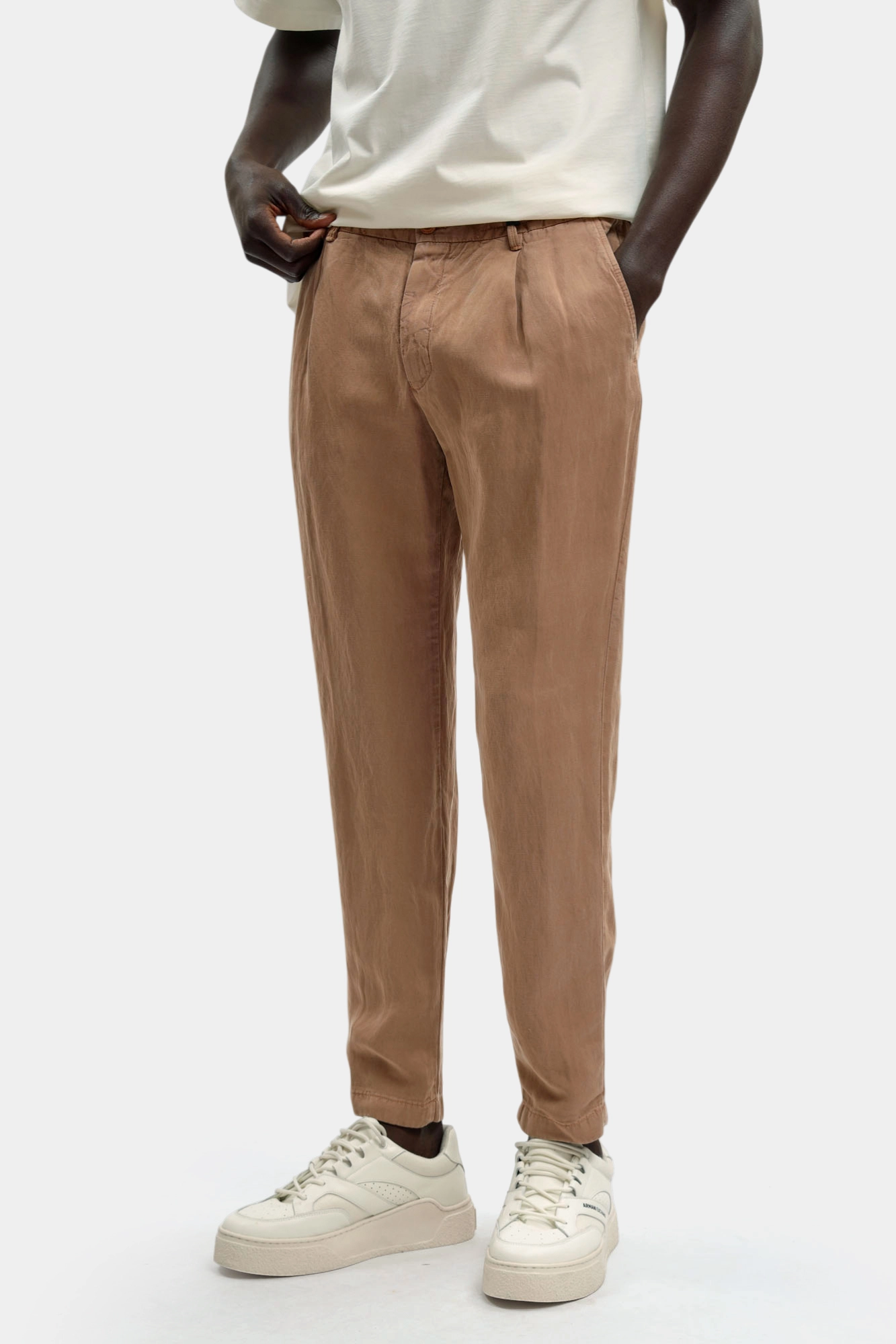 30102699_10015385 Брюки льняные чиносы Strellson Бежевый