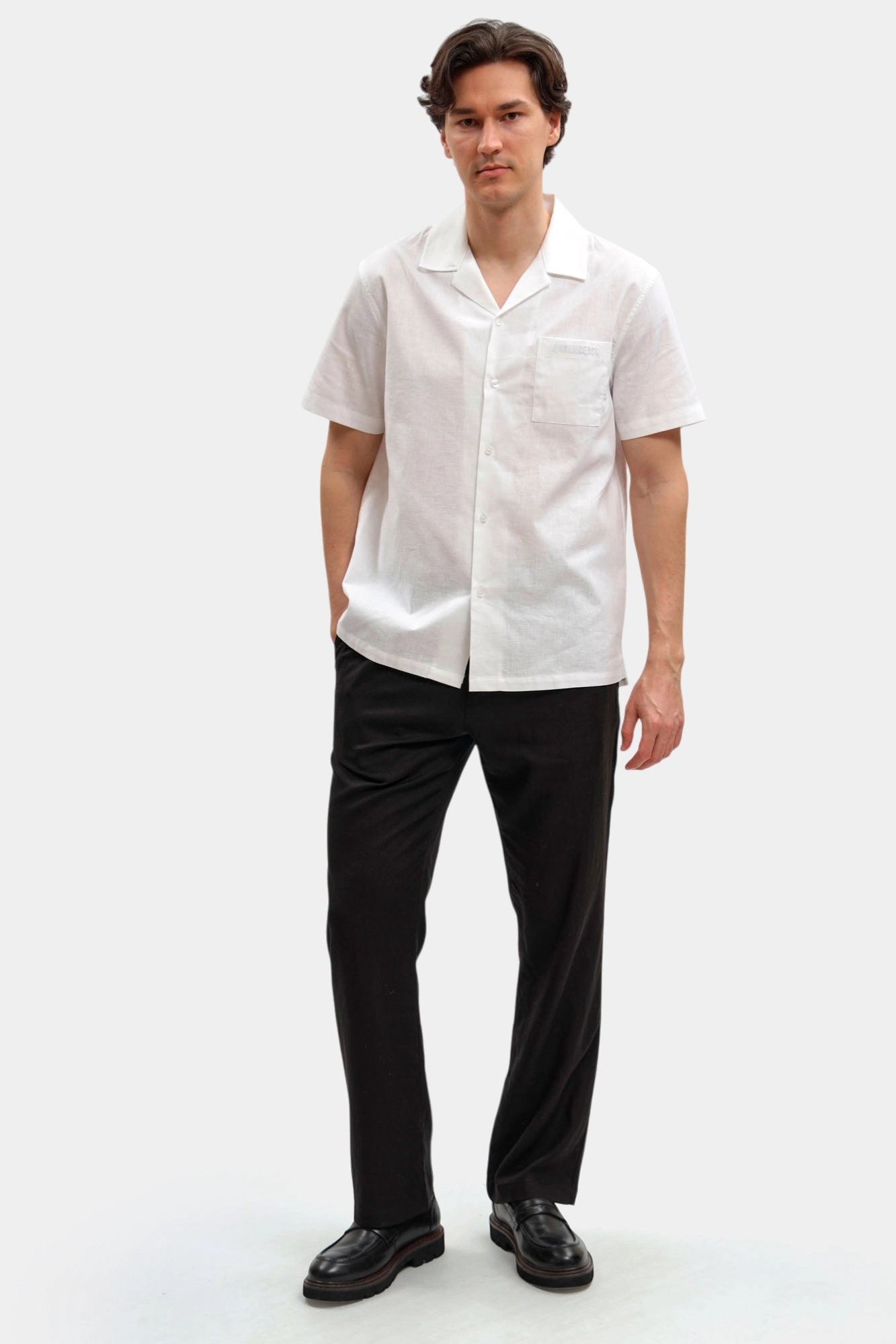 BMP1412 Брюки льняные Bikkembergs Черный