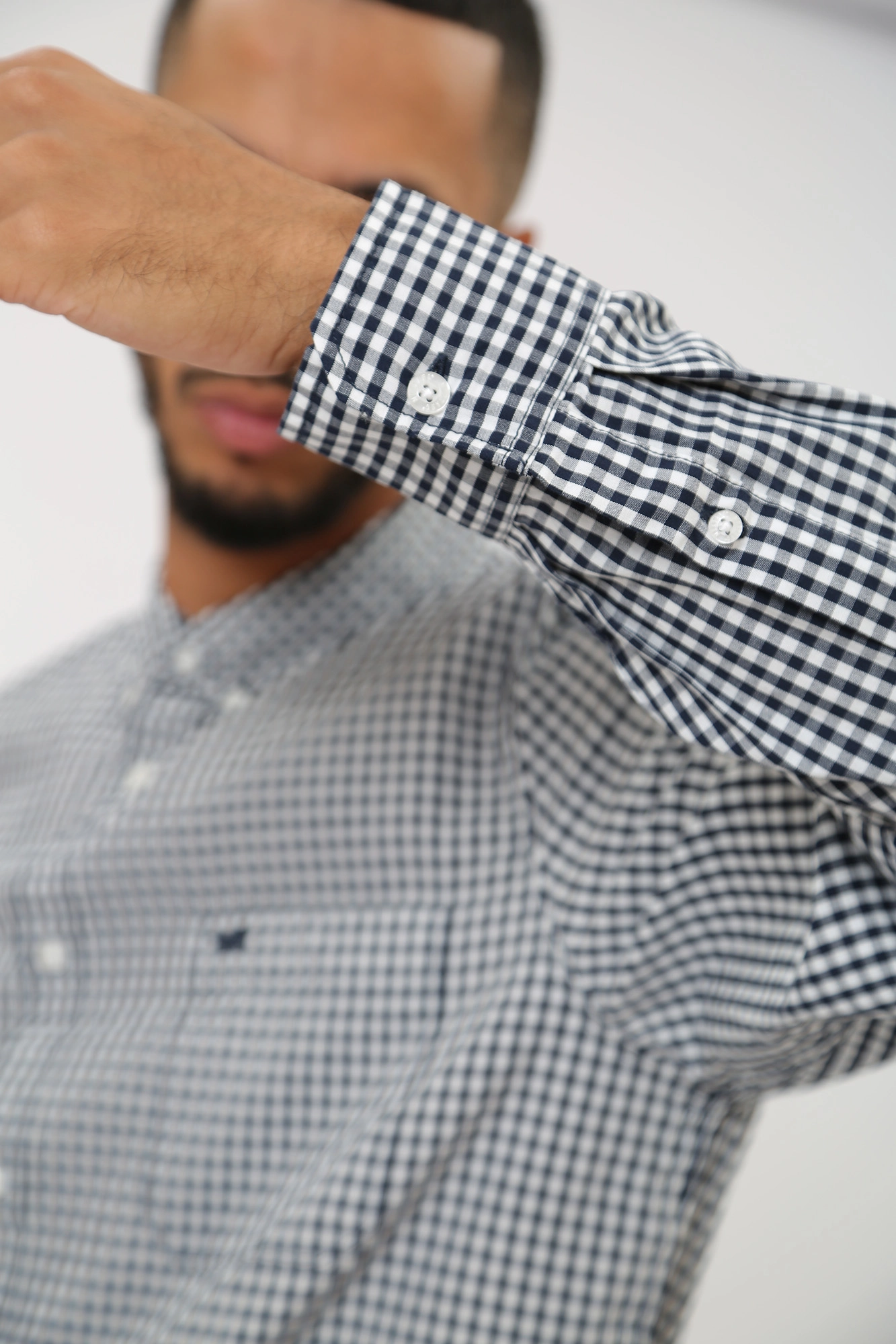 1014125 Рубашка с длинным рукавом Mustang Серый