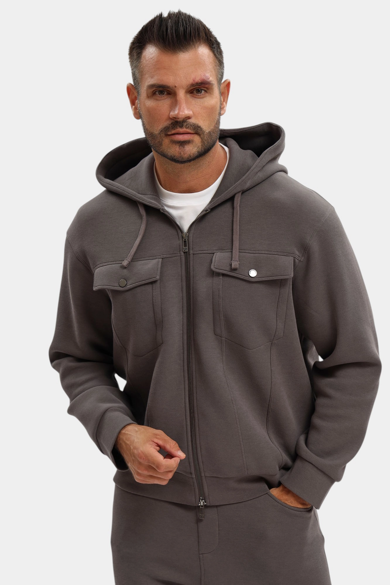 XM000967_AF16222 Толстовка с/к Armani Exchange Серый