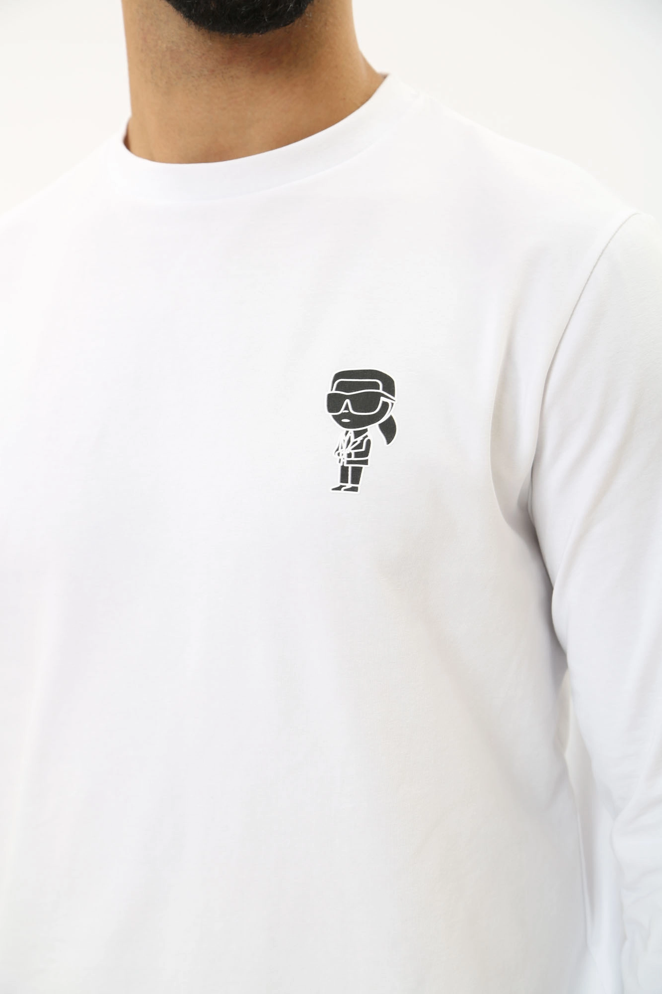 543221_75540 Лонгслив Karl Lagerfeld Белый