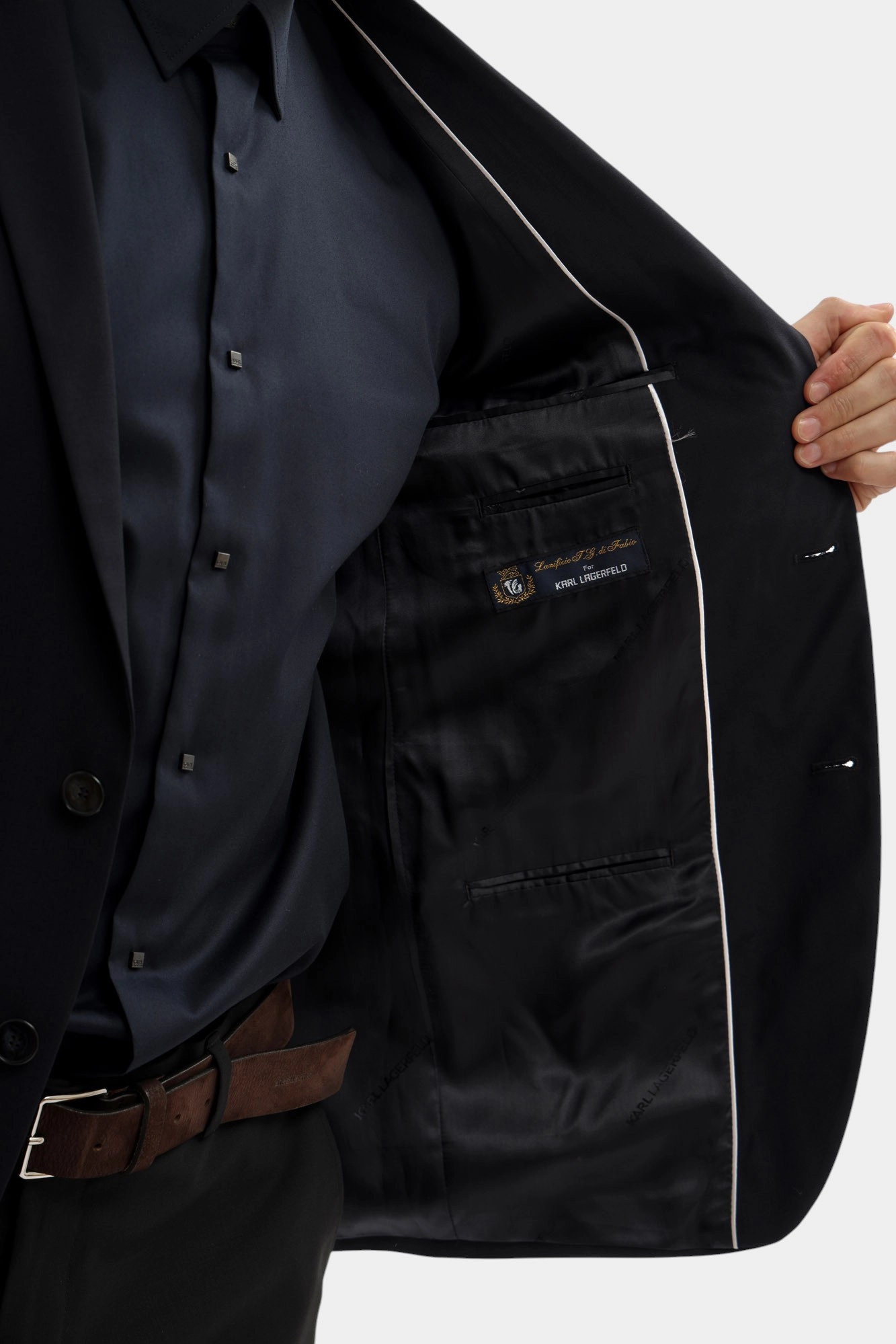 500099_155200 Пиджак классический Karl Lagerfeld Синий