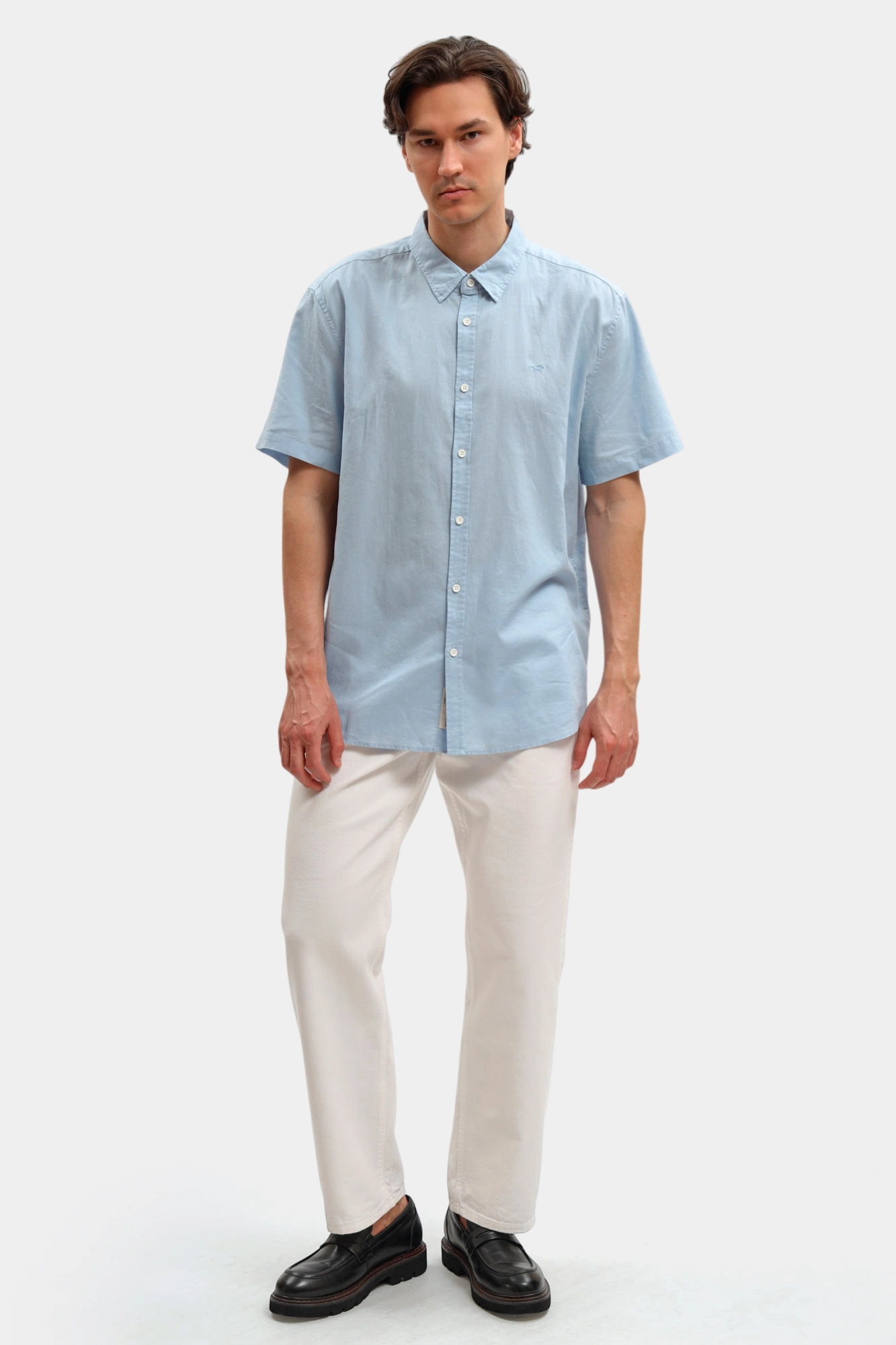 1017845 Рубашка Mustang Голубой