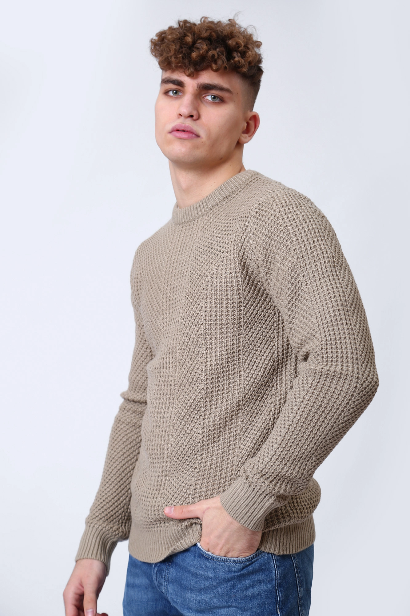 12211334 Свитер Jack & Jones Бежевый