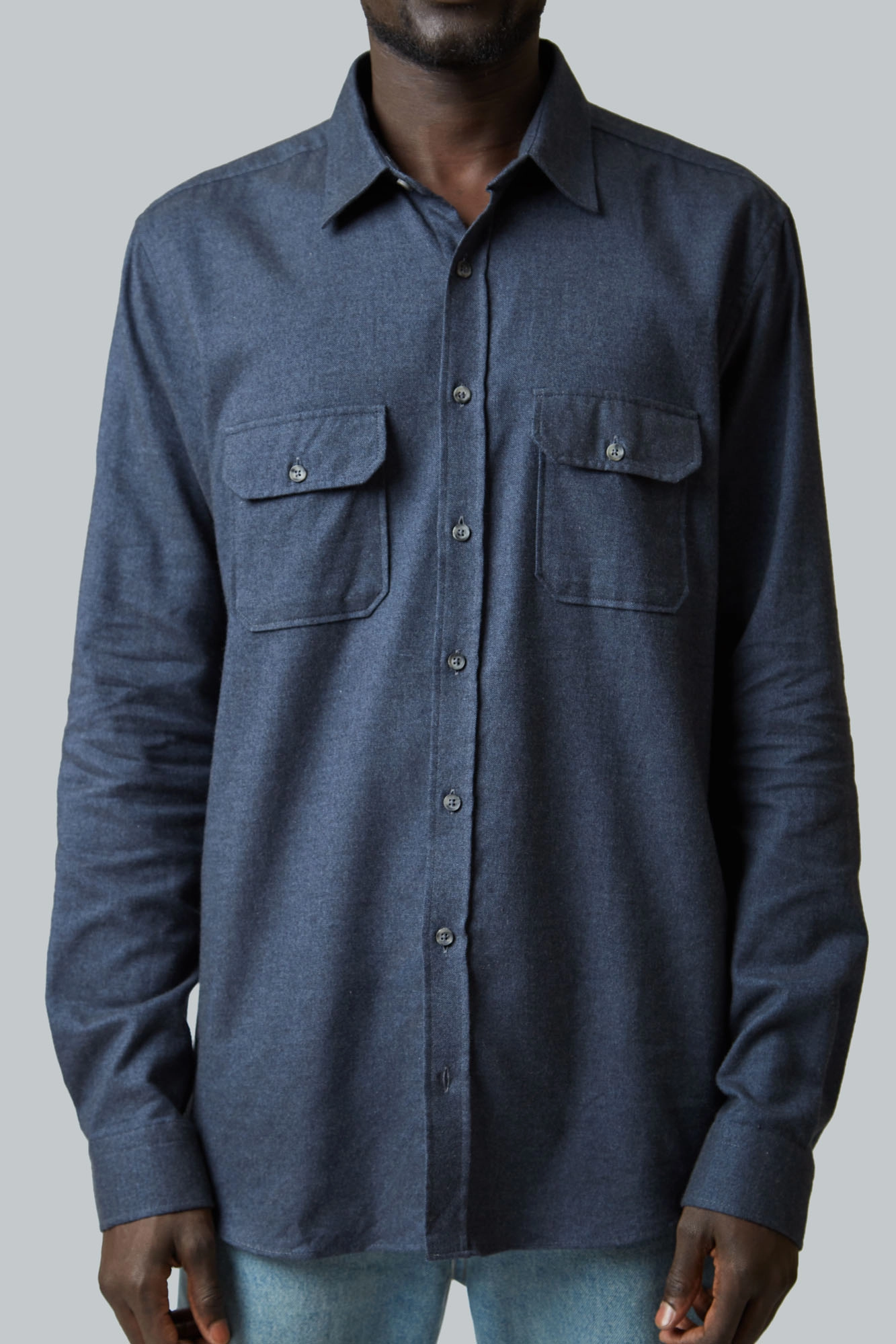 VM-BAL-58-003 Рубашка с длинным рукавом Van Mich Синий