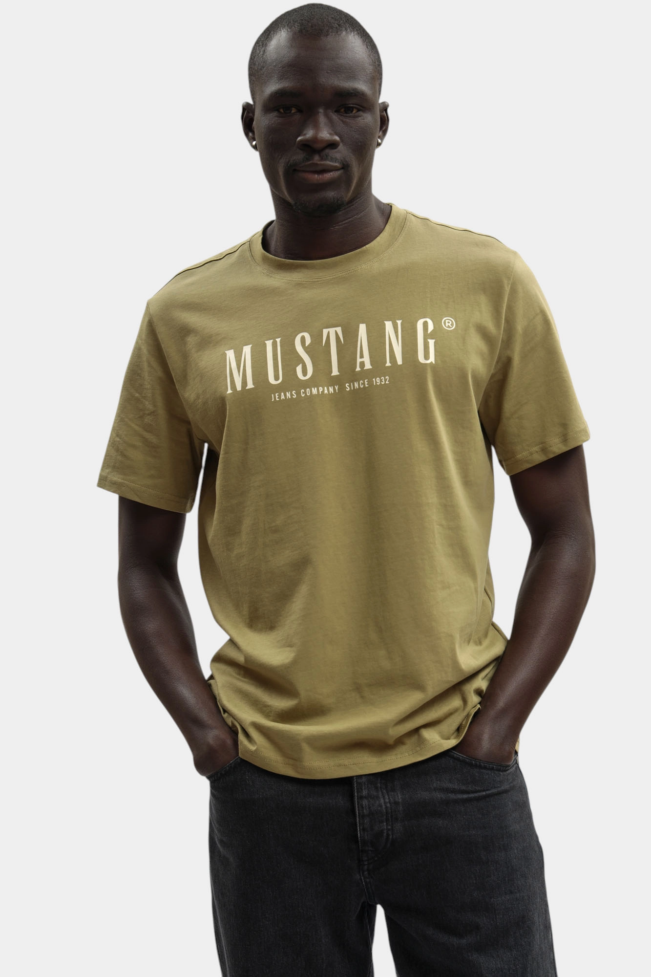 1017378 Футболка Mustang Зеленый