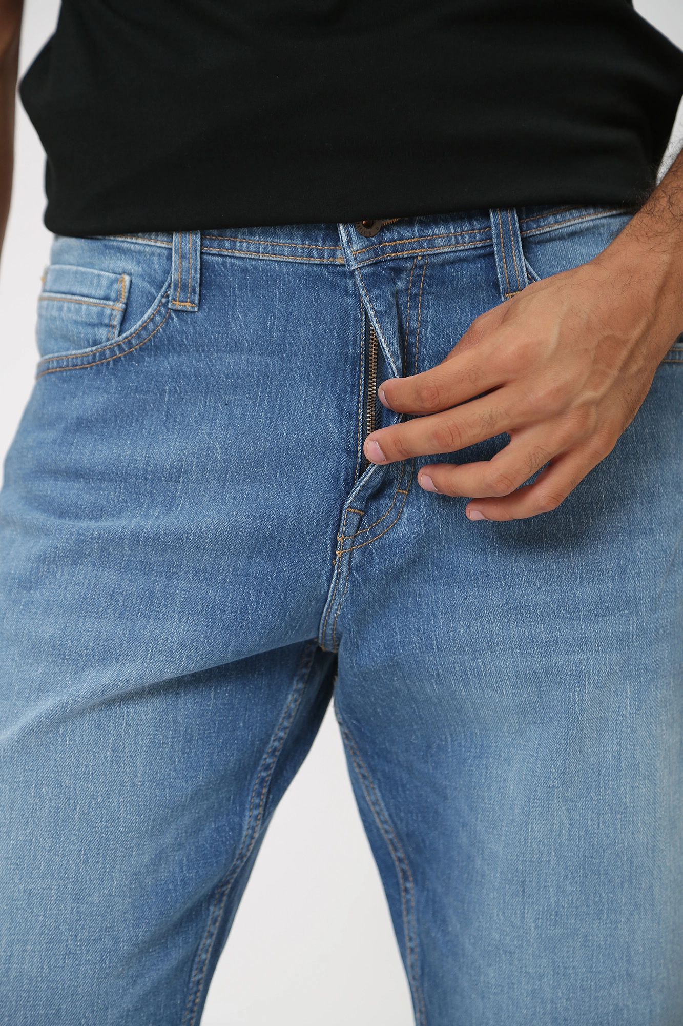 1014276-5000 Джинсы Denver Cropped  Mustang Голубой