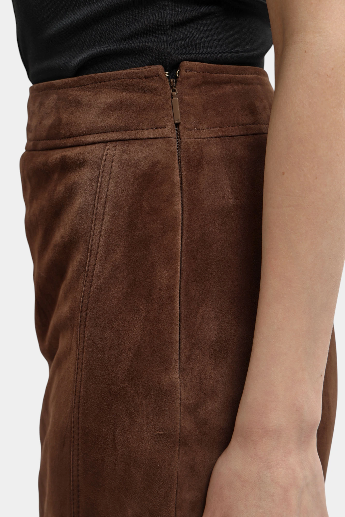 Юбка кожаная Armani Exchange Бежевый