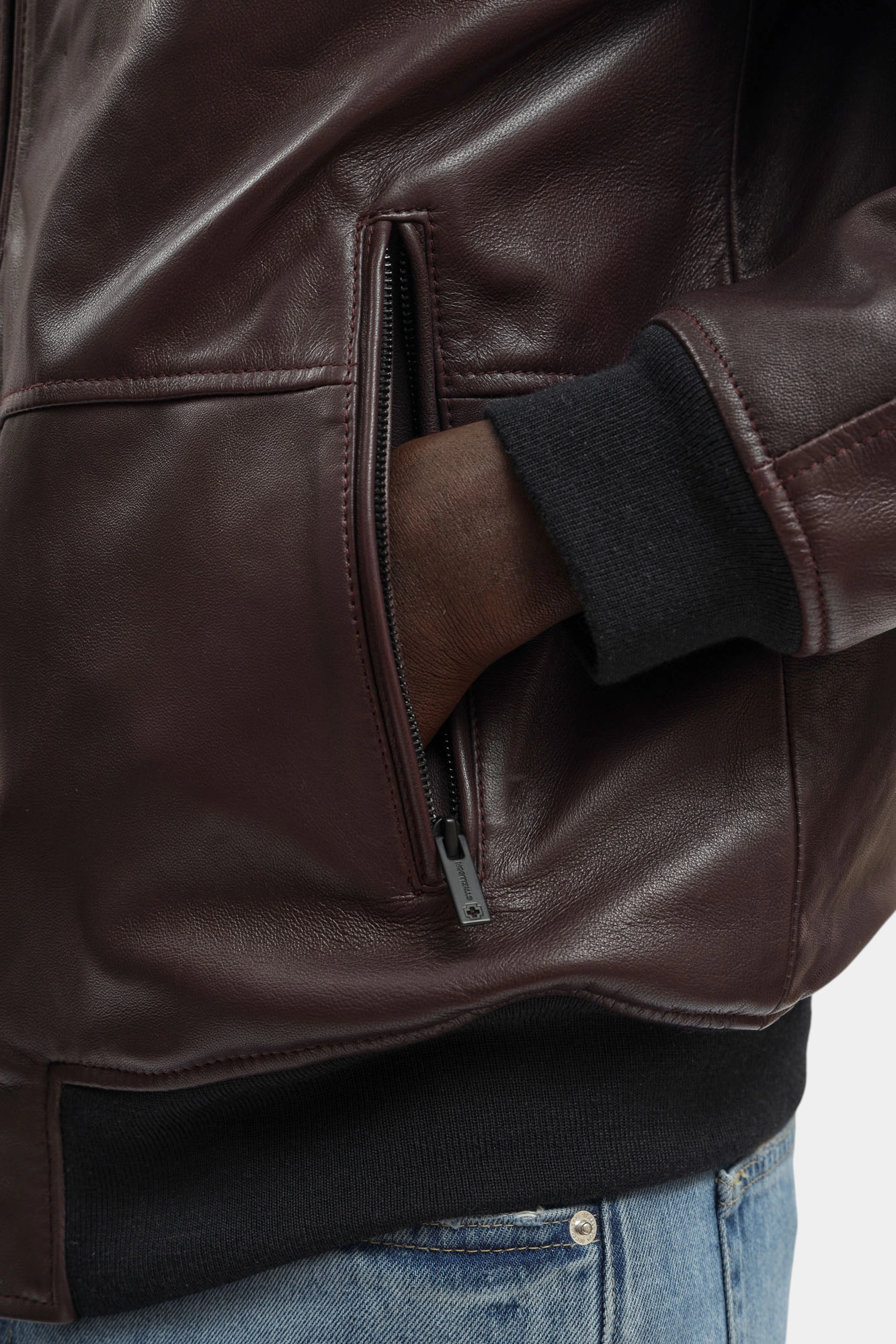 Куртка кожаная Strellson Фиолетовый